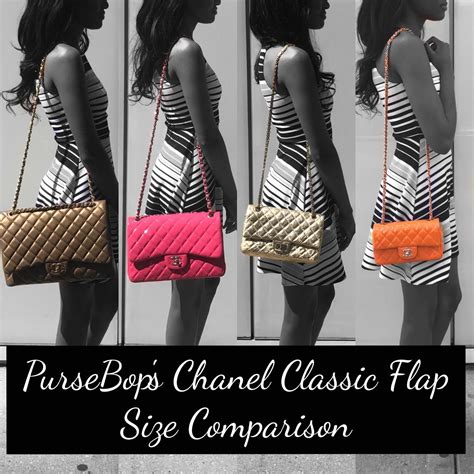 chanel flap bag sizes comparison|Chanel flap bag vs double.